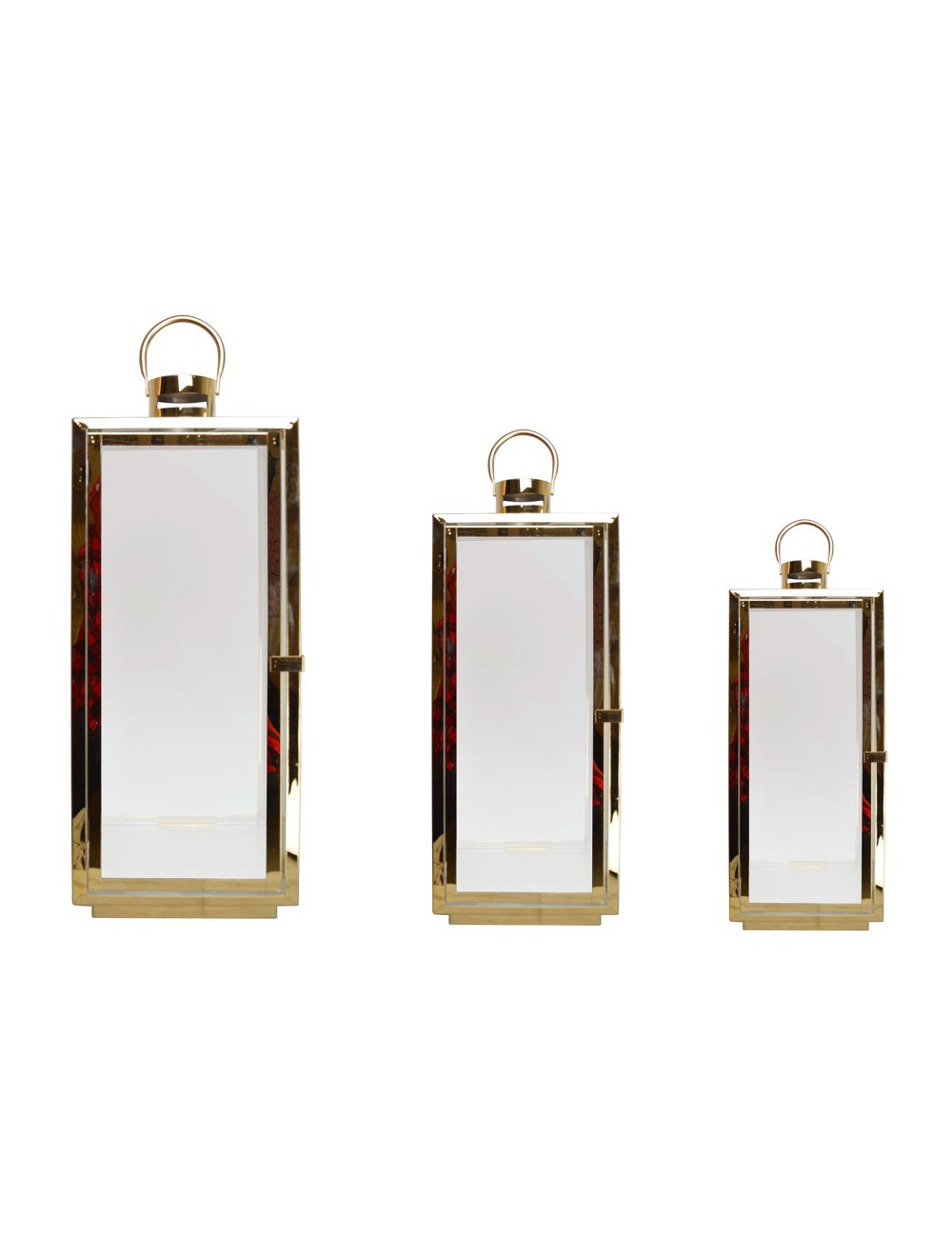 LATARNIA METALOWA ZŁOTA