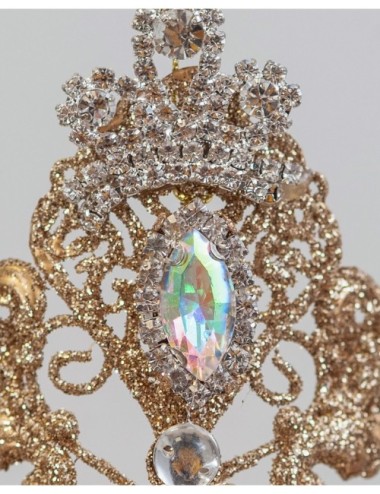 zawieszka korona kryształ duża