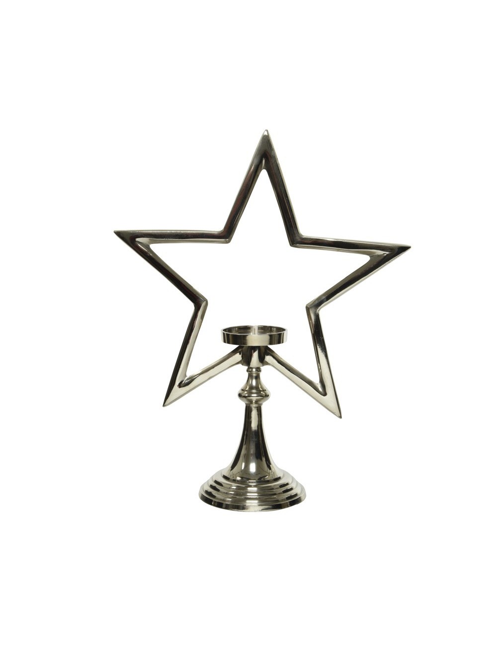 Świecznik gwiazda srebrna