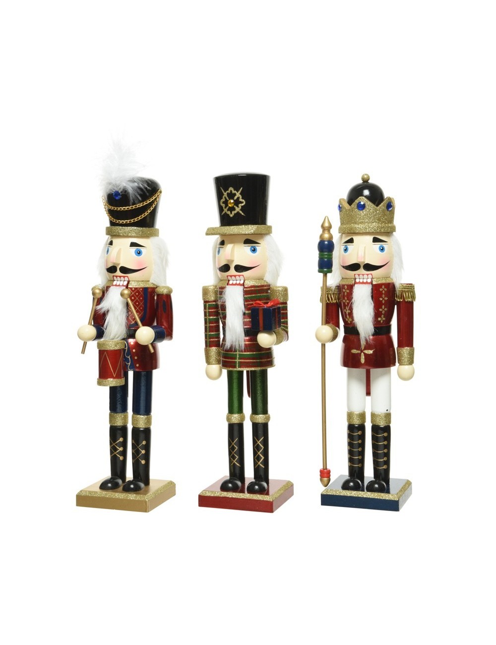 Dziadek do orzechów czerwono-złoty 89cm