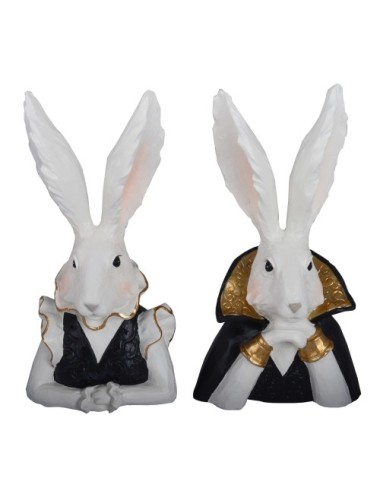 FIGURKA KRÓLIK CZRNO-BIAŁY MIX 2 WZORY