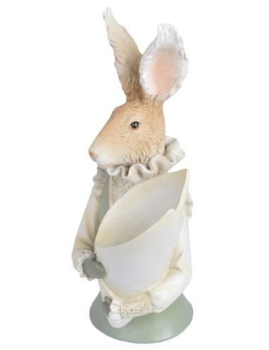 Figurka królik biało-miętowy