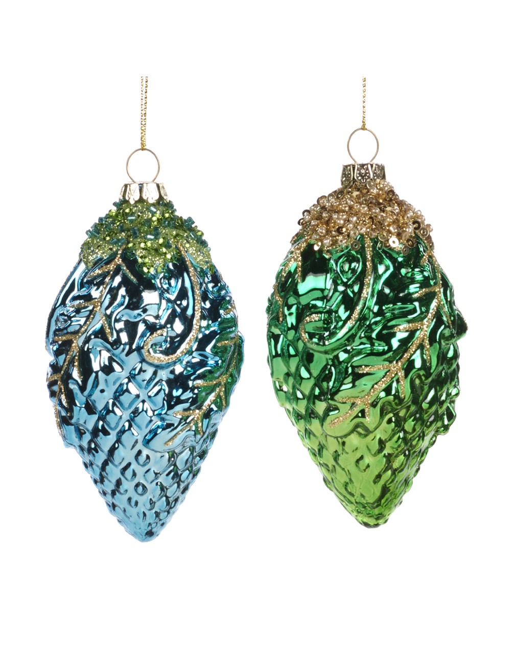 Bombka zielono-turkusowa