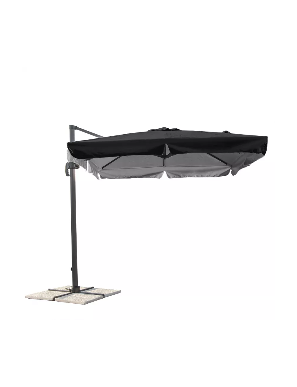 Parasol ogrodowy 2.5m kwadrat ciemnoszary