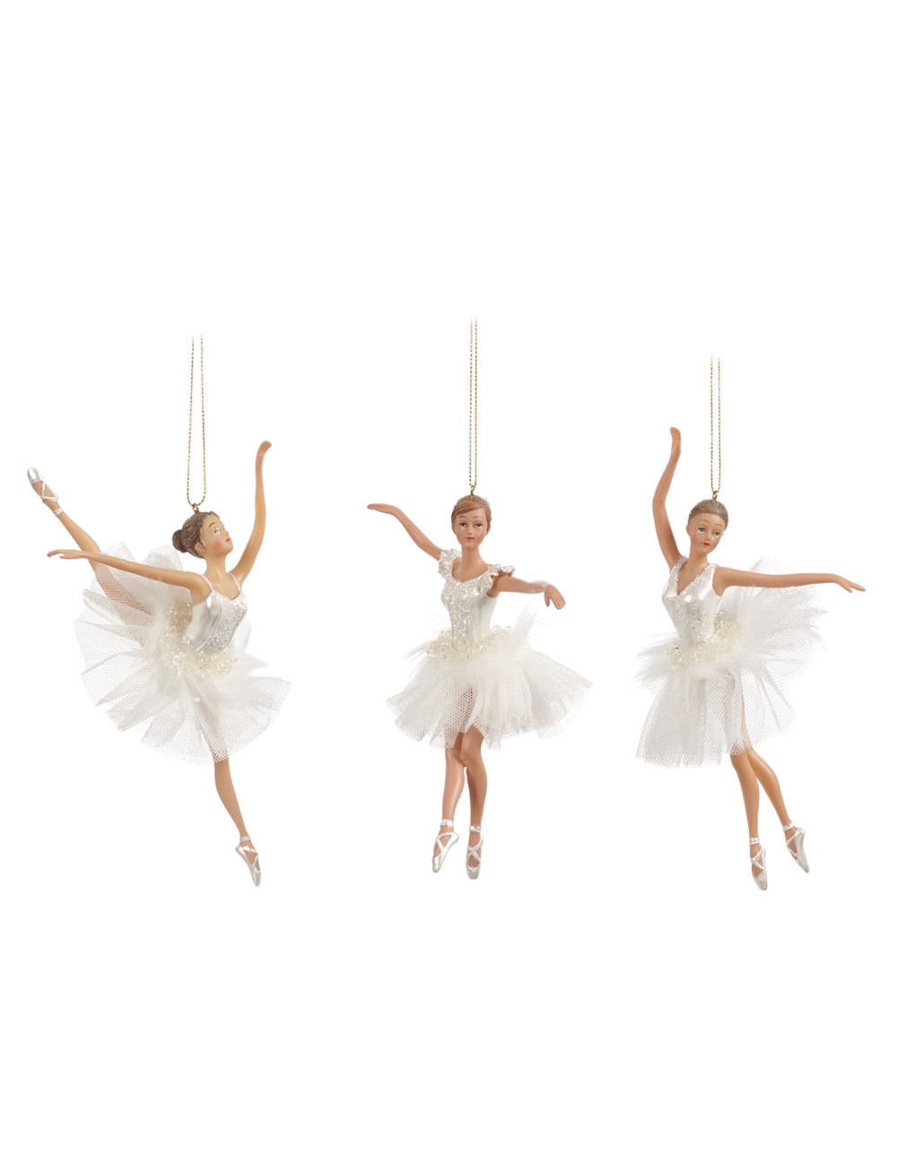 Zawieszka balerina biała puch