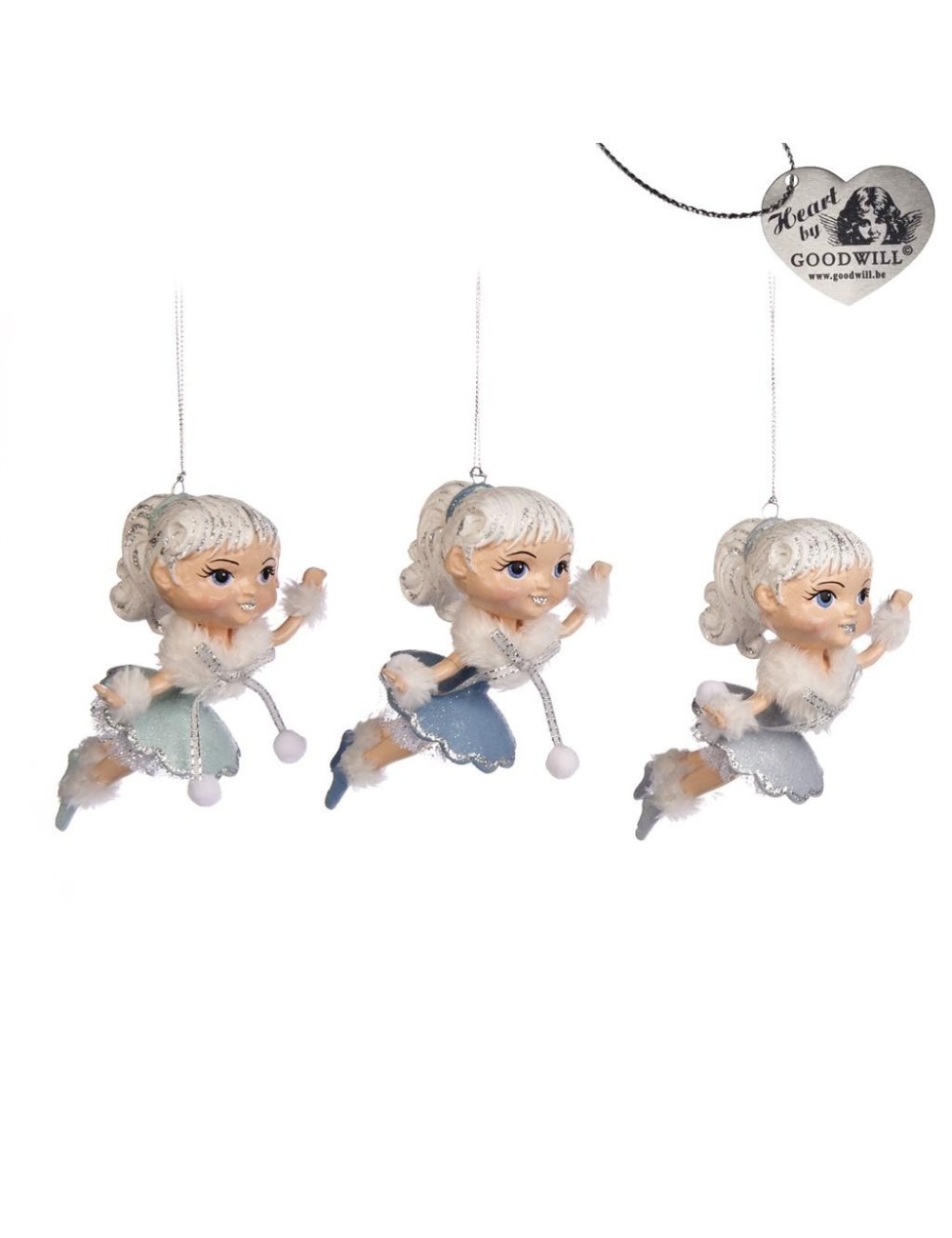 Zawieszka dziewczynka niebieska spódniczka różne wzory