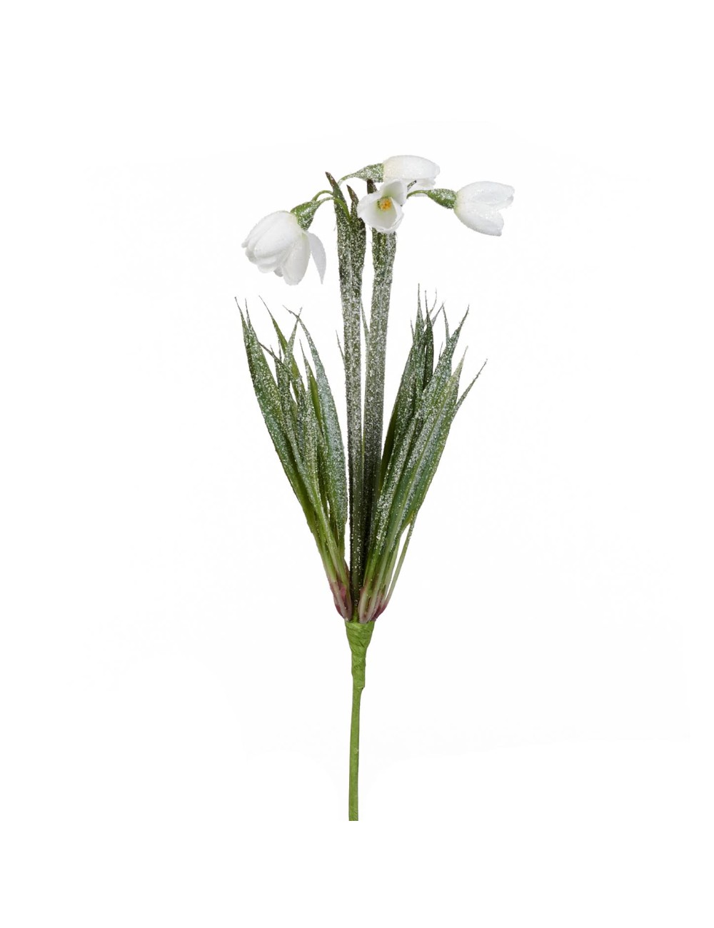 Sztuczny kwiat przebiśnieg brokat