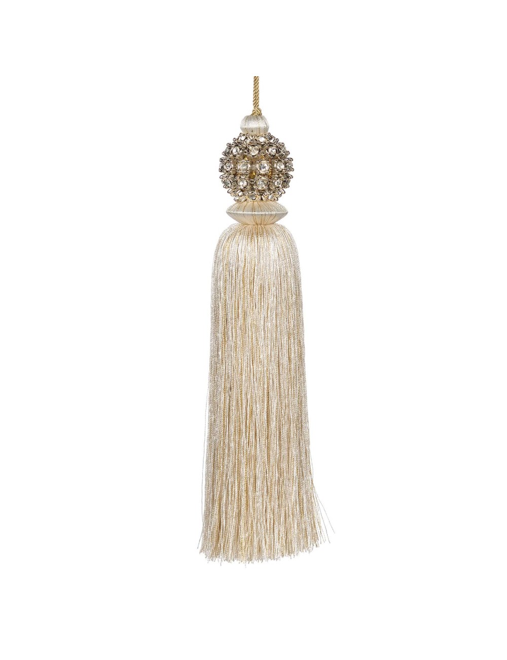 Chwost kremowy z kryształkami