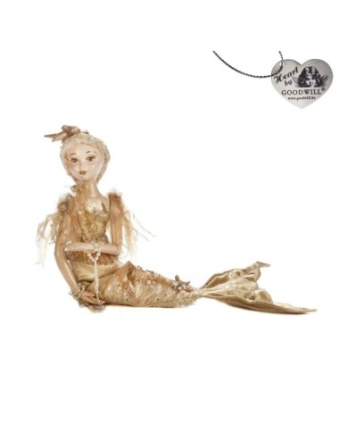 Figurka syrenka złota