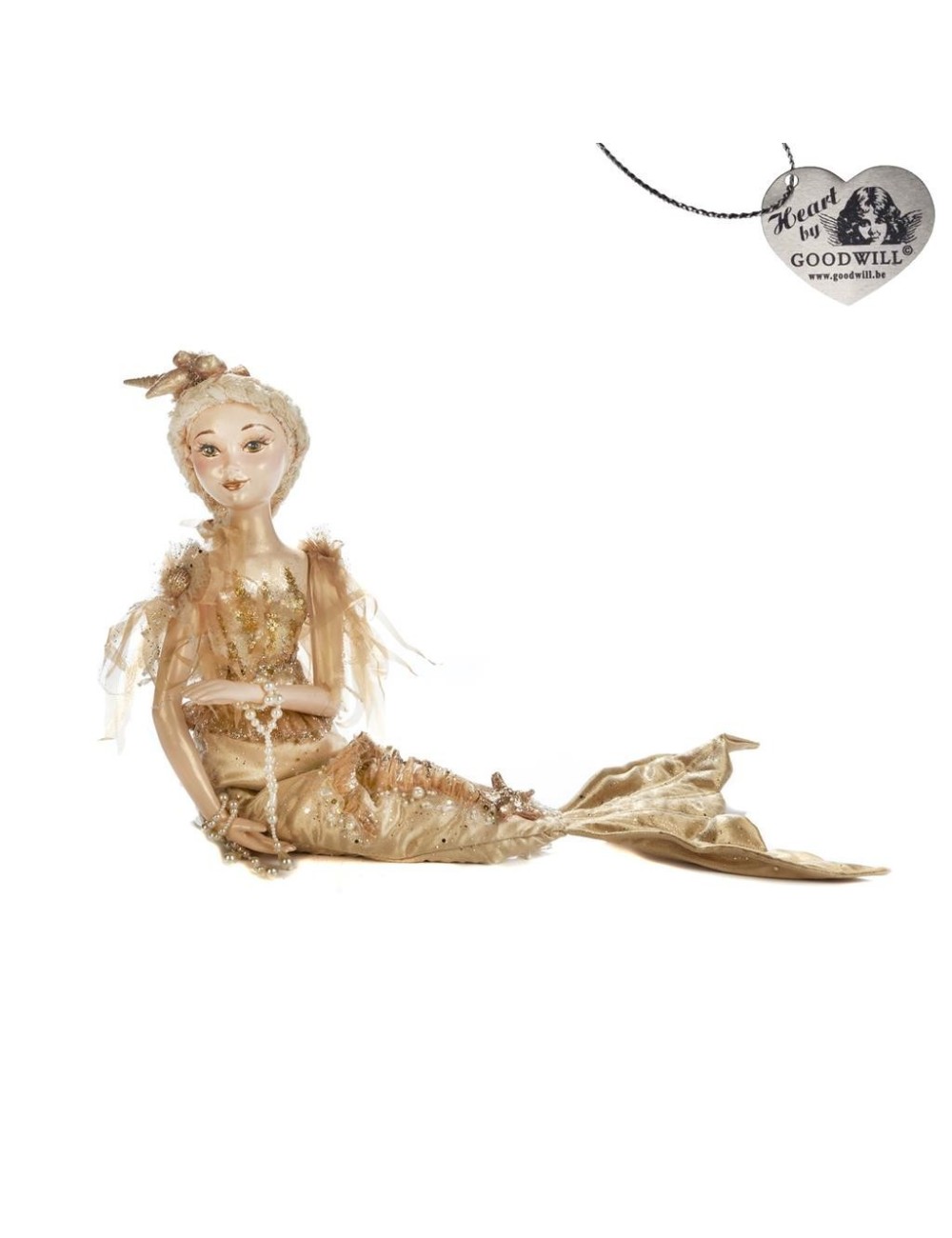 Figurka syrenka złota