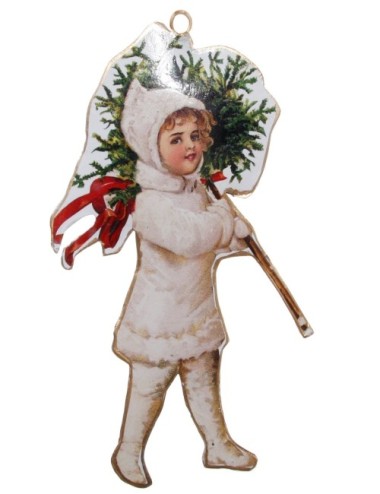 Zawieszka metal dziecko z drzewem