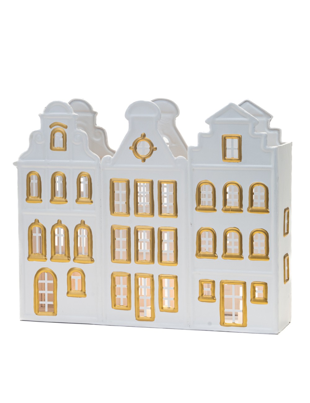 Lampion trzy domki metal