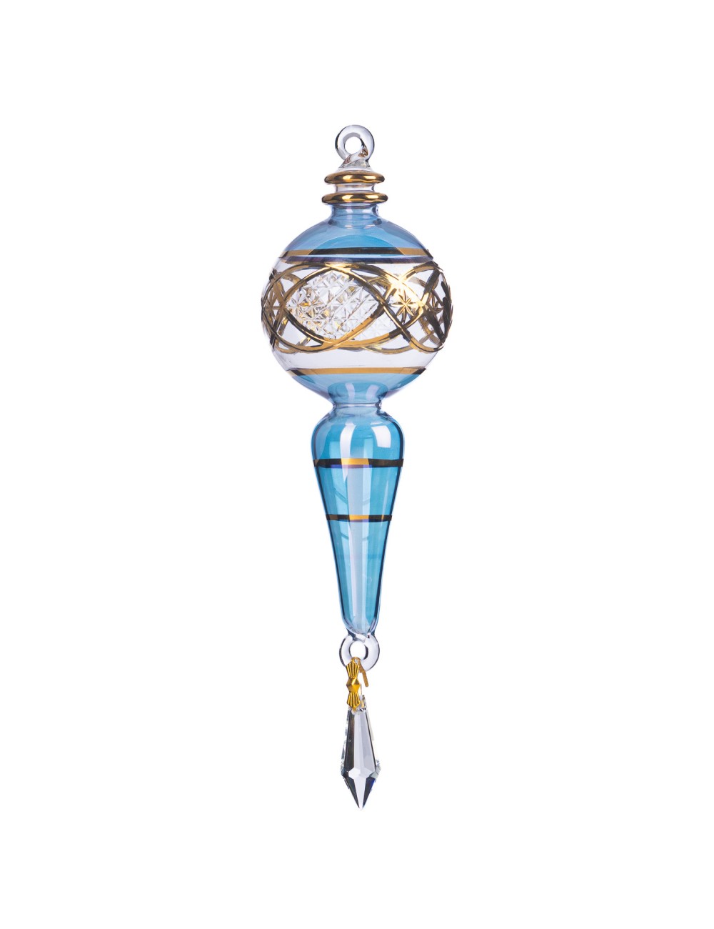 Bombka szkl. chwost  niebieski