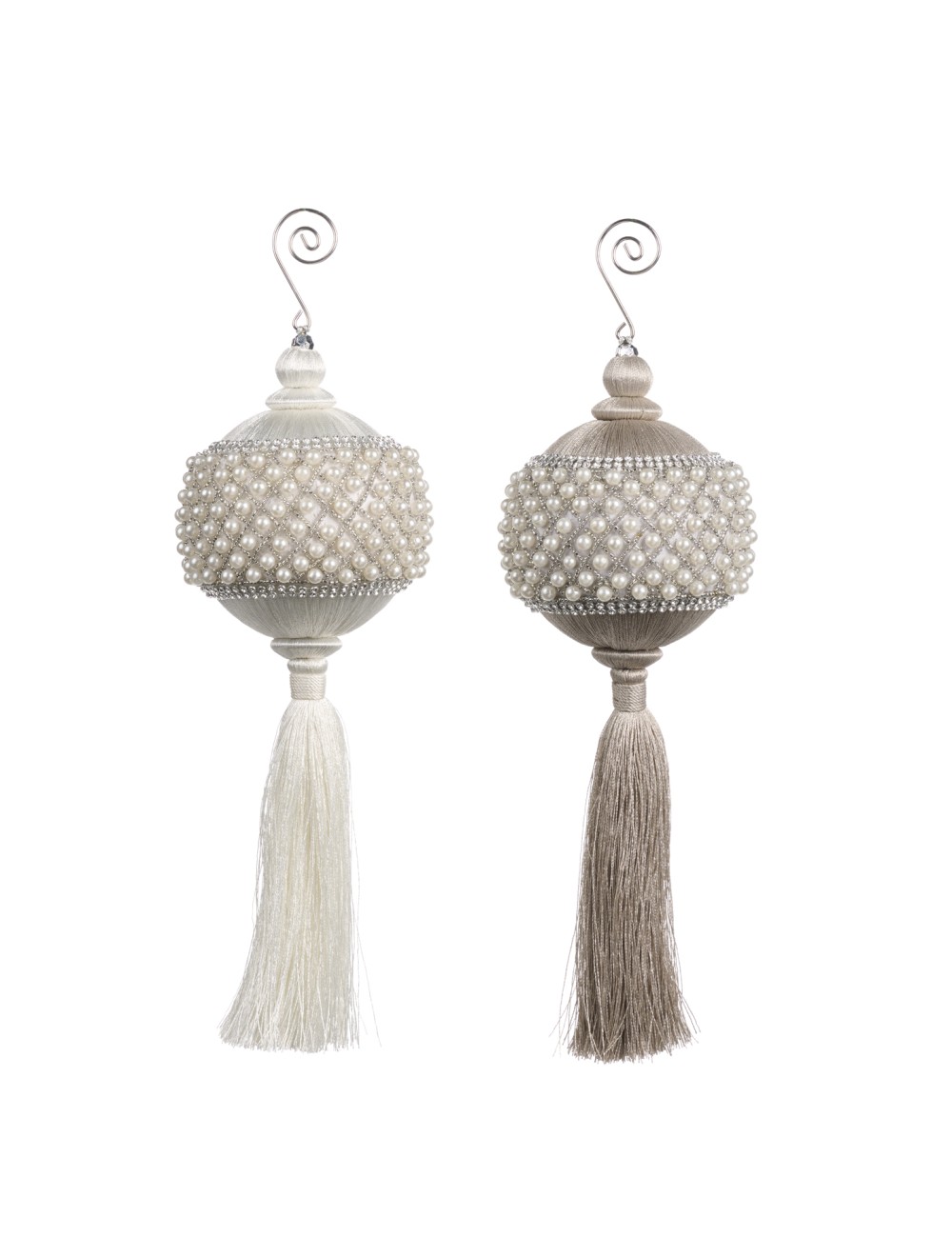 Bombka materiał perła