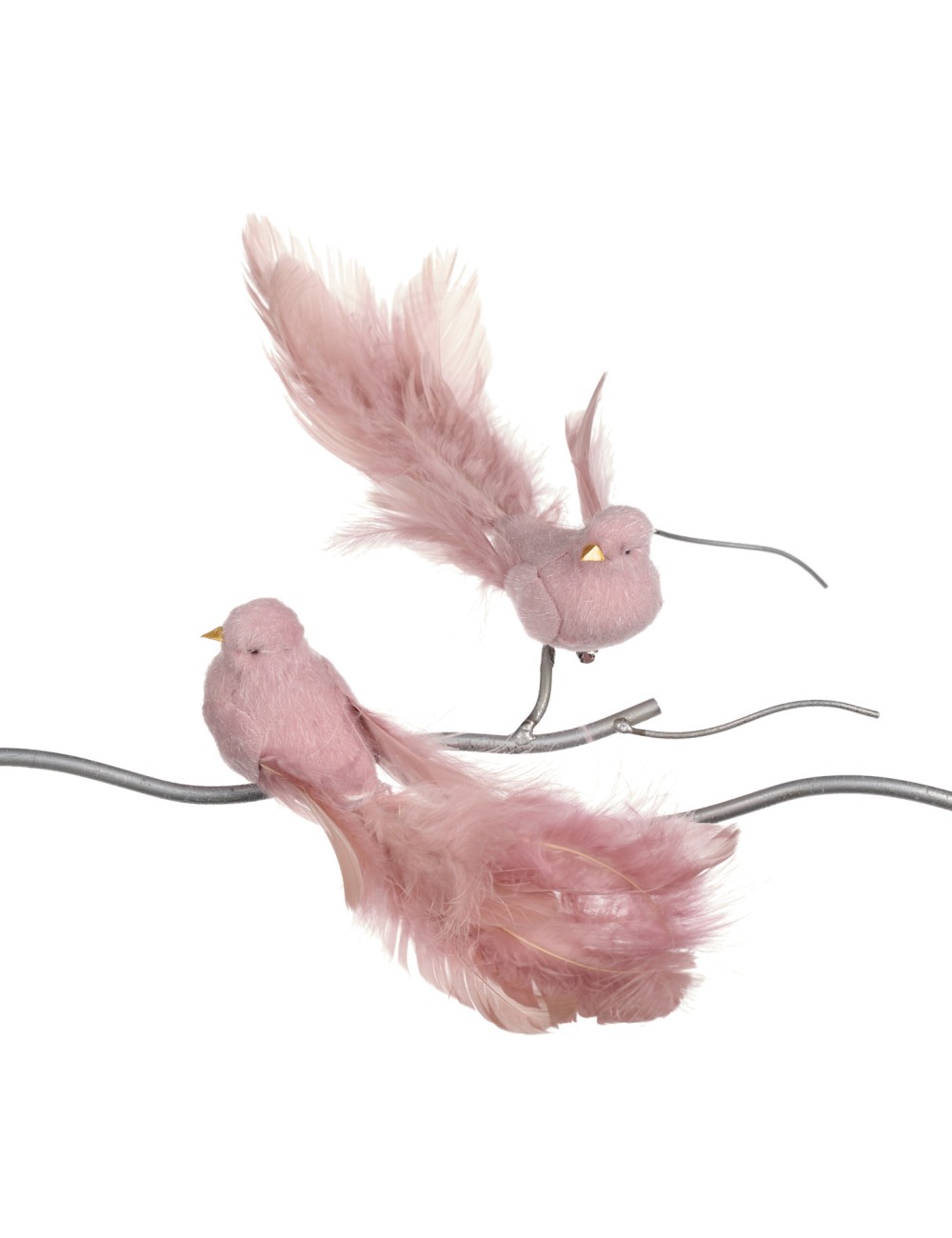 Ptak na klipsie fioletowy