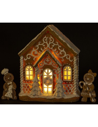 Domek led z figurkami bałwanki