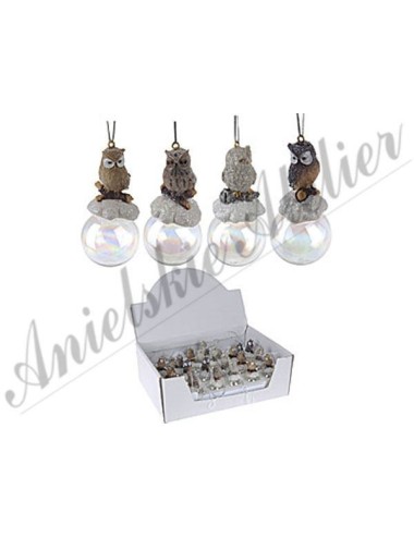 Zawieszka sowa na bombce różne wzory