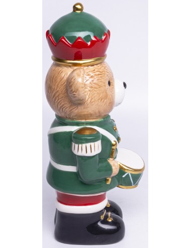 Figurka miś ceramiczna zielona