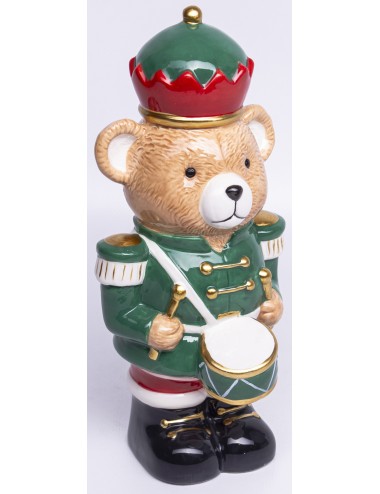 Figurka miś ceramiczna zielona