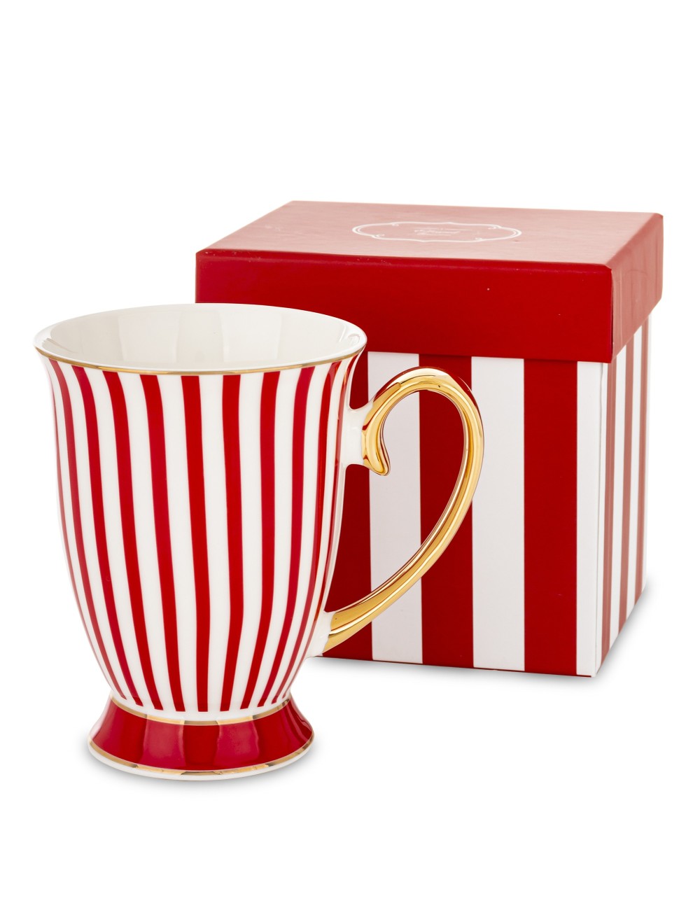 Kubek czerwony pas