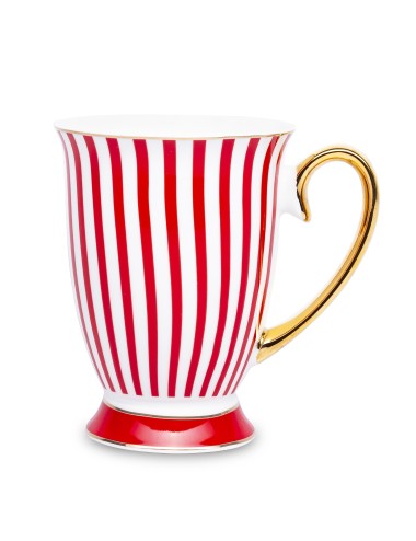 Kubek czerwony pas