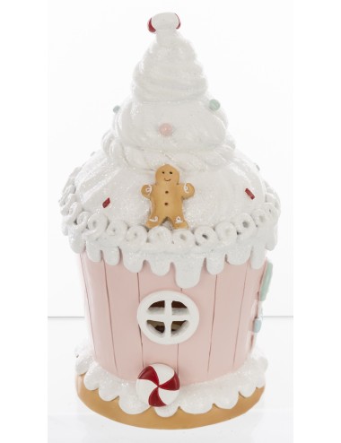 Figurka domek led piernik pastel