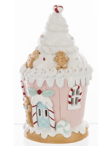 Figurka domek led piernik pastel