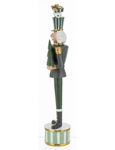 Figurka dziadek do orzechów zielony z choinką