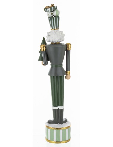 Figurka dziadek do orzechów zielony z choinką