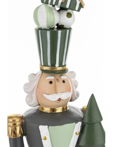 Figurka dziadek do orzechów zielony z choinką