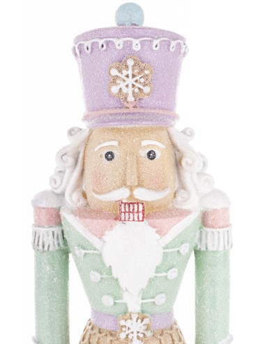 Figurka dziadek do orzechów pastelowy pistacja