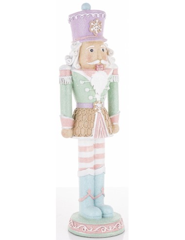 Figurka dziadek do orzechów pastelowy pistacja