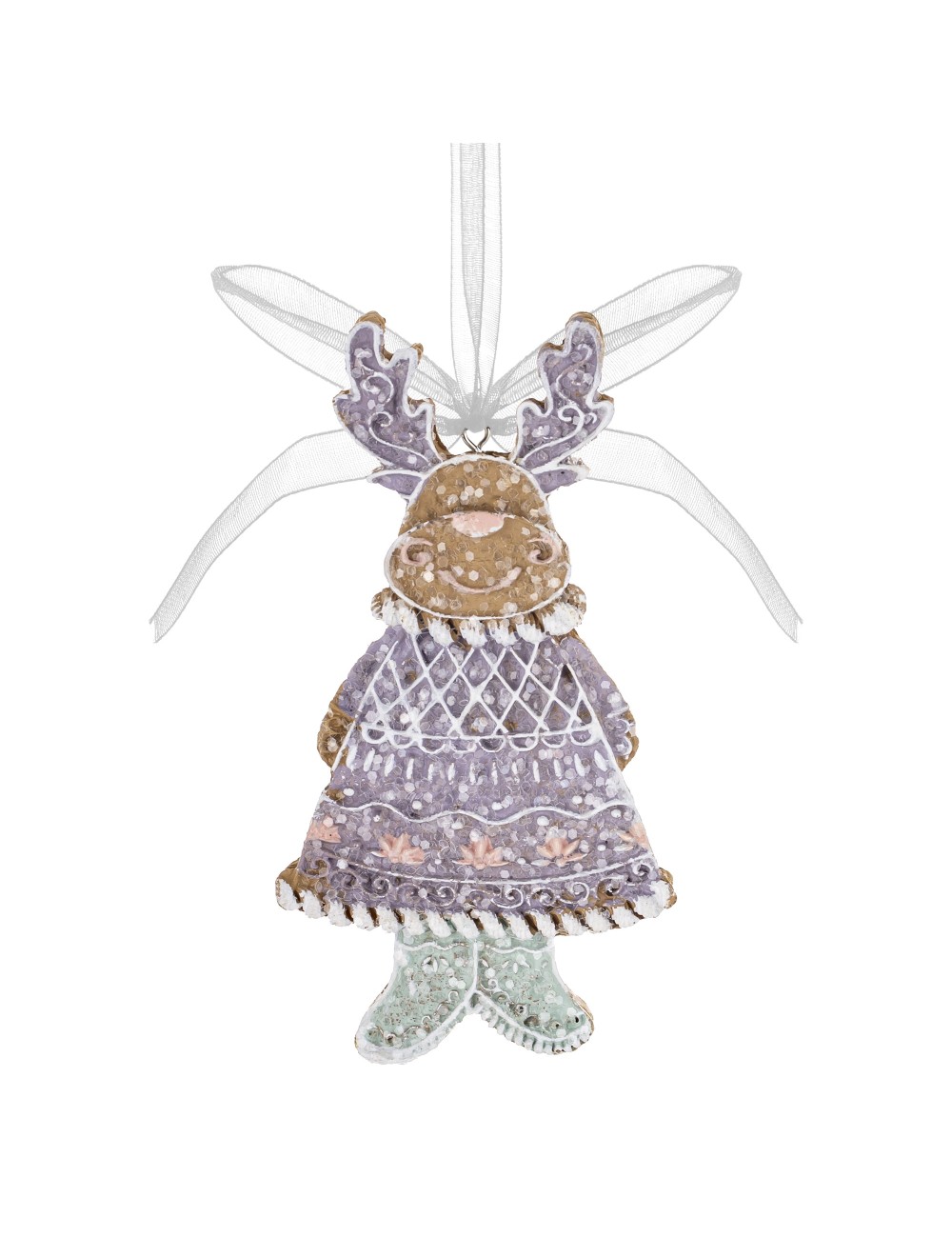 Zawieszka z piernika łoś pani fiolet