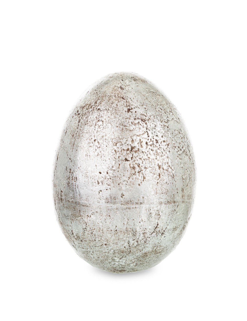 Jajko ceramiczne antyczne srebro