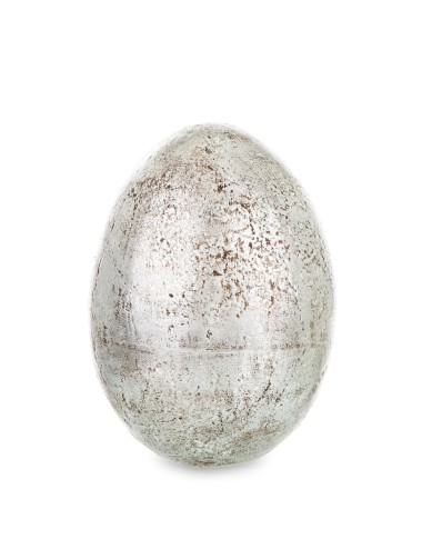 Jajko ceramiczne antyczne srebro