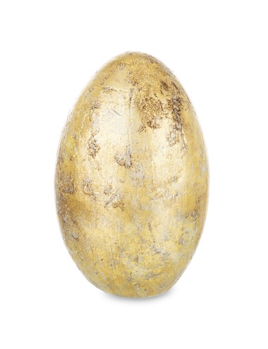 Jajko ceramiczne antyczne złoto duże