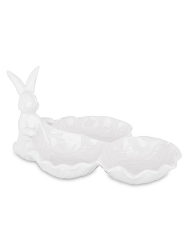 Patera dekoracyjna trzy liście z królikiem