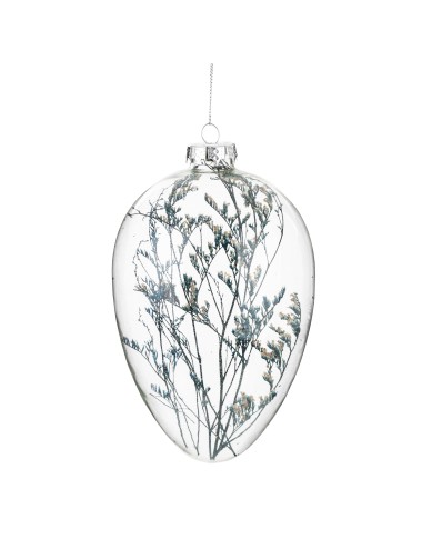 Zawieszka jajko szklane z gałązką