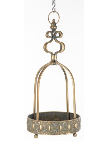 Taca dekoracyjna złota z koroną mała