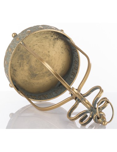 Taca dekoracyjna złota z koroną mała