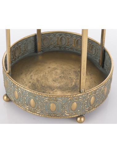 Taca dekoracyjna złota z koroną mała