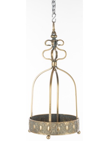 Taca dekoracyjna złota z koroną mała