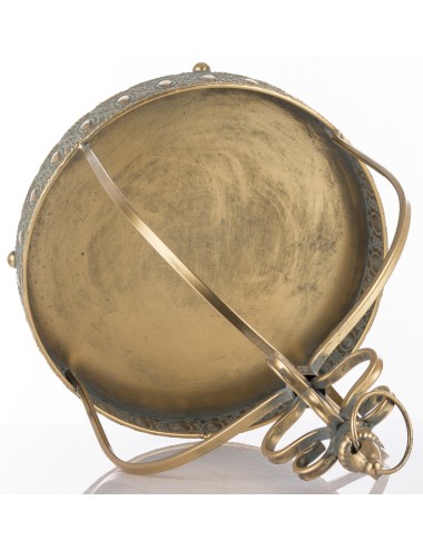 Taca dekoracyjna złota z koroną duża