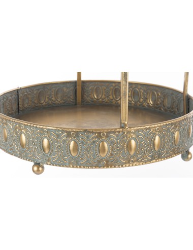 Taca dekoracyjna złota z koroną duża