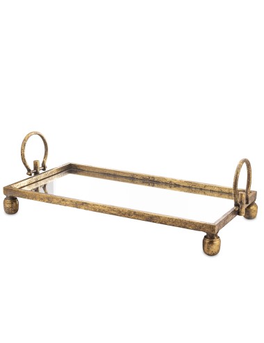 Taca dekoracyjna lustro złota duża