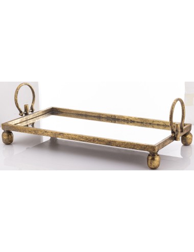 Taca dekoracyjna lustro złota duża