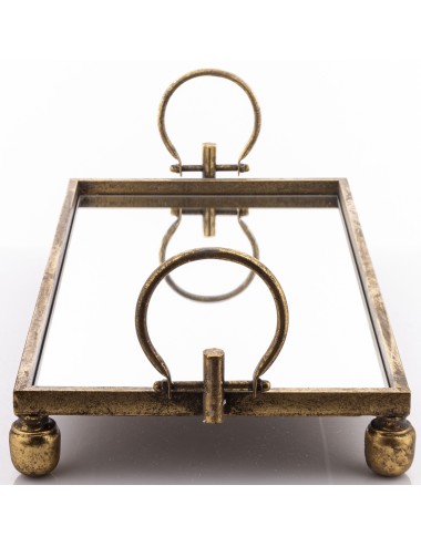 Taca dekoracyjna lustro złota duża