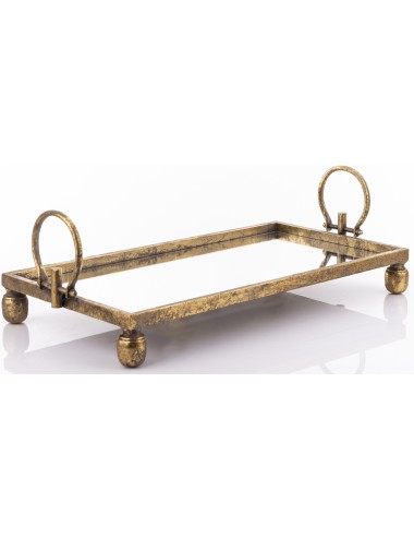 Taca dekoracyjna lustro złota duża