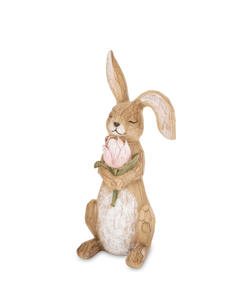 Figurka królik z kwiatkiem