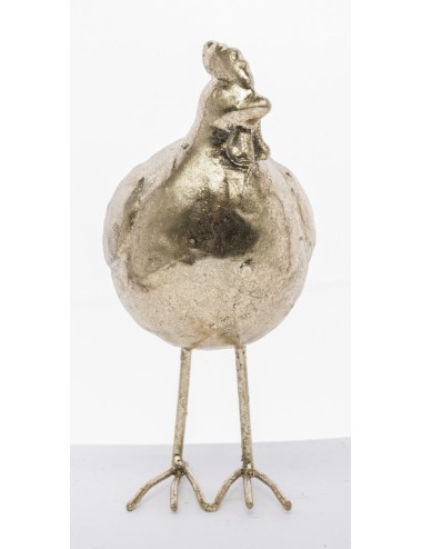 Figurka kura złota mała